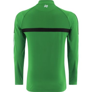 Men&#039;s Focus Brushed Half Zip Top Green / Black / White