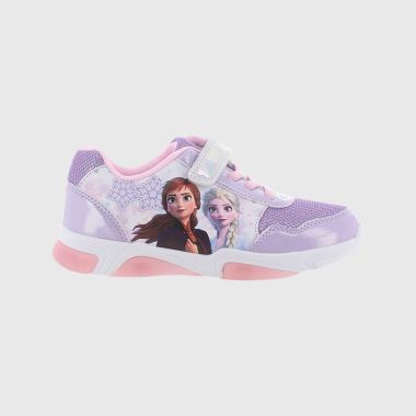 Frozen Kids' Elsa and Anna Light Up Trainers Lilac / Silver