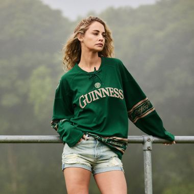 Guinness American Football Long Sleeve Jersey Green / Gold