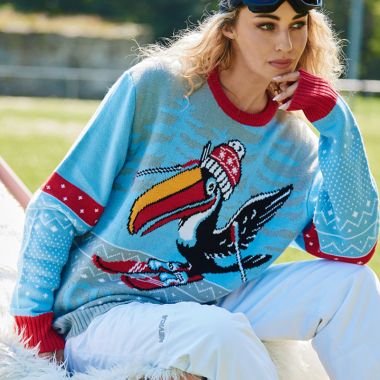 Guinness Christmas Alpine Ski Toucan Sweatshirt Sky / White / Red