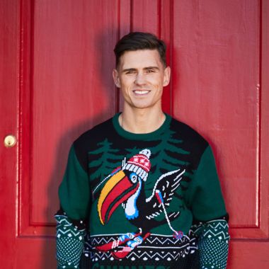 Guinness Christmas Forest Ski Toucan Sweatshirt Bottle / Black