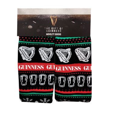Guinness Christmas Novelty Socks Black