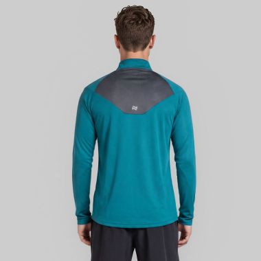 O'Neills Men's Tempus Half Zip Midlayer Bottle / Dark Grey / Grey