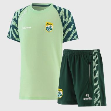 O'Neills Kerry GAA Kids' Electro T-Shirt & Shorts Set Bottle