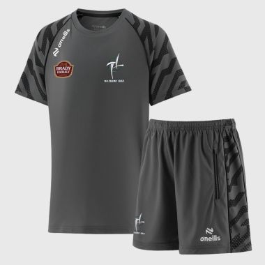O'Neills Kildare GAA Kids' Electro T-Shirt & Shorts Set Grey