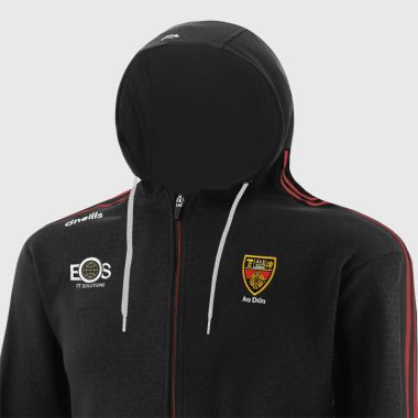 O&#039;Neills Down GAA Men&#039;s Hydra Tech Fleece Full Zip Hoodie Black / Red / White
