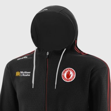 O&#039;Neills Tyrone GAA Men&#039;s Hydra Tech Fleece Full Zip Hoodie Black / Red / White