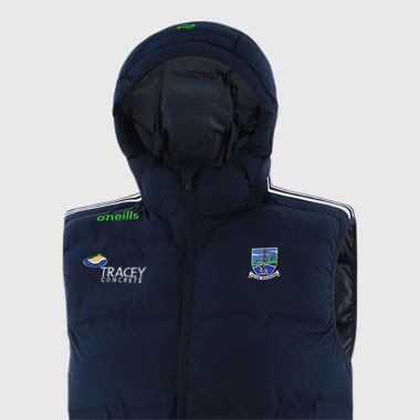 O&#039;Neills Fermanagh GAA Men&#039;s Hydra Hooded Padded Gilet Marine / White / Green