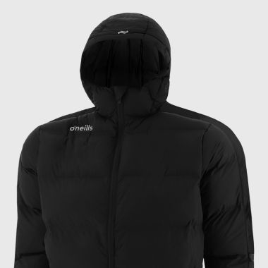 O&#039;Neills Men&#039;s Hydra Hooded Padded Jacket Black / Silver