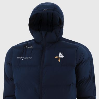 O&#039;Neills Louth GAA Kids&#039; Hydra Hooded Padded Jacket Marine / Silver