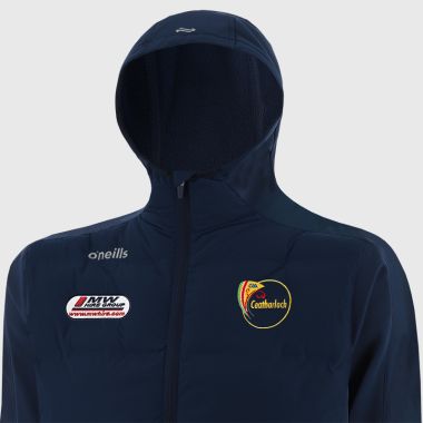 O'Neills Carlow GAA Men's Hydra Lightweight Hooded Padded Jacket Marine / Silver