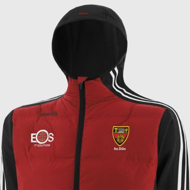 O&#039;Neills Down GAA Kids&#039; Hydra Lightweight Hooded Padded Jacket Red / Black / White