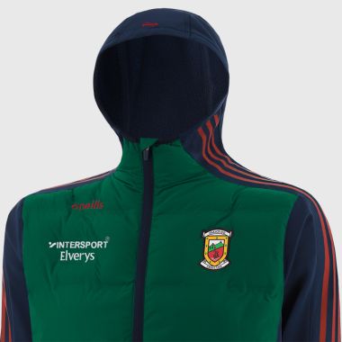 O&#039;Neills Mayo GAA Kids&#039; Hydra Lightweight Hooded Padded Jacket Bottle / Marine / Red