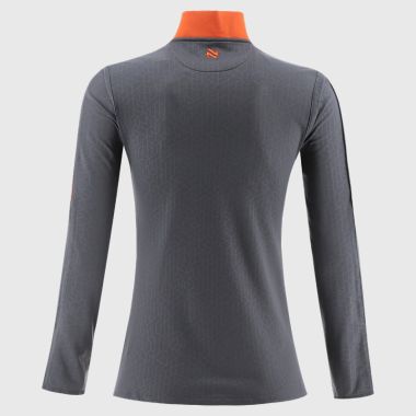 Armagh LGFA Women's Hydra Brushed Half Zip Top Dark Grey / Orange