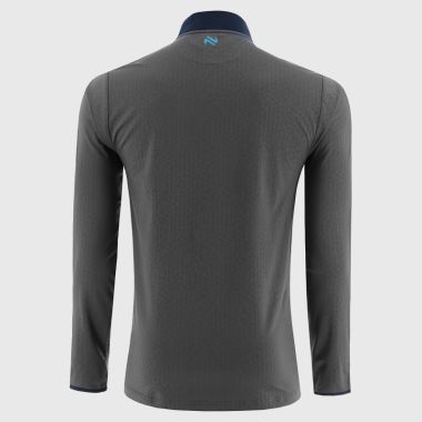 O&#039;Neills Dublin GAA Men&#039;s Hydra Brushed Half Zip Top Dark Grey / Sky / Marine