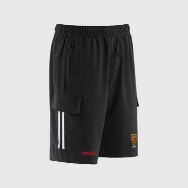 O&#039;Neills Down GAA Men&#039;s Hydra Woven Cargo Shorts Black / White / Red