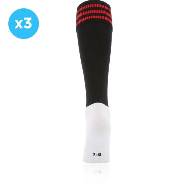 Koolite Max Premium Sports Socks Bars 3 Pack Black / Red