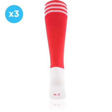 Koolite Max Premium Sports Socks Bars 3 Pack Red / White