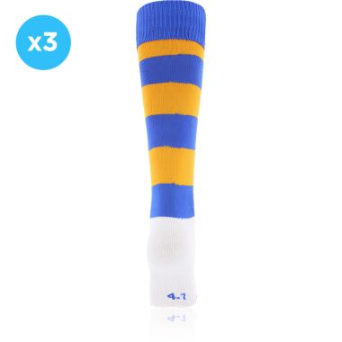 Kids&#039; Koolite Max Premium Sports Socks Hoops 3 Pack Royal / Amber