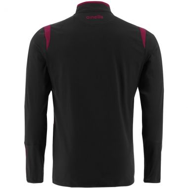 Men&#039;s Loxton Brushed Half Zip Top Black / Maroon