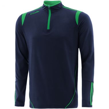 Men&#039;s Loxton Brushed Half Zip Top Marine / Green