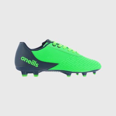 O&#039;Neills Meteor Youth Firm Ground Laced Football Boots Lime / Marine