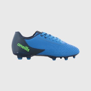 O&#039;Neills Meteor Youth Firm Ground Laced Football Boots Royal / Marine / Lime