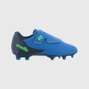 O&#039;Neills Meteor Junior Firm Ground Velcro Football Boots Royal / Marine / Lime