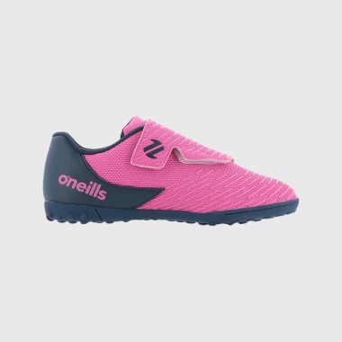 O&#039;Neills Meteor Junior Astro Turf Velcro Football Boots Pink / Marine