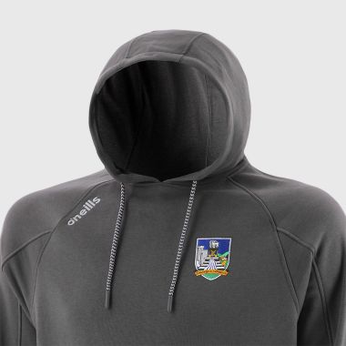O&#039;Neills Limerick GAA Men&#039;s Momentum Fleece Pullover Hoodie Dark Grey