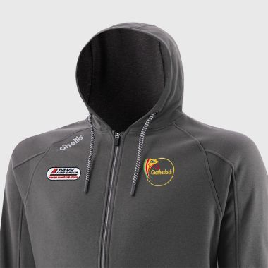O&#039;Neills Carlow GAA Men&#039;s Momentum Fleece Full Zip Hoodie Dark Grey