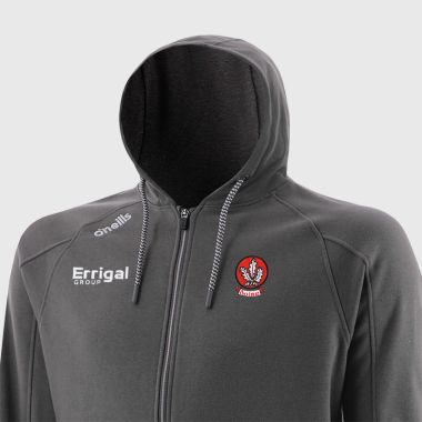O&#039;Neills Derry GAA Men&#039;s Momentum Fleece Full Zip Hoodie Dark Grey