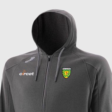 O&#039;Neills Donegal GAA Men&#039;s Momentum Fleece Full Zip Hoodie Dark Grey