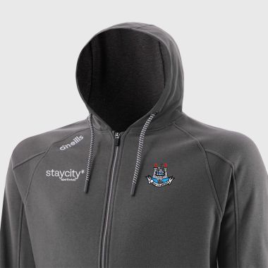 O&#039;Neills Dublin GAA Men&#039;s Momentum Fleece Full Zip Hoodie Dark Grey