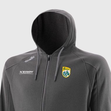 O&#039;Neills Kerry GAA Men&#039;s Momentum Fleece Full Zip Hoodie Dark Grey
