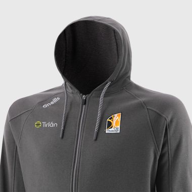 O&#039;Neills Kilkenny GAA Men&#039;s Momentum Fleece Full Zip Hoodie Dark Grey