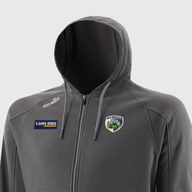 O&#039;Neills Laois GAA Men&#039;s Momentum Fleece Full Zip Hoodie Dark Grey