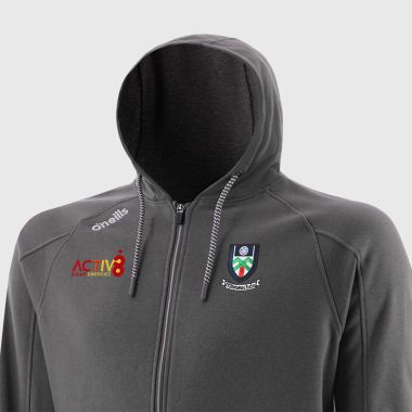 O&#039;Neills Monaghan GAA Men&#039;s Momentum Fleece Full Zip Hoodie Dark Grey