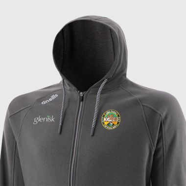 O&#039;Neills Offaly GAA Men&#039;s Momentum Fleece Full Zip Hoodie Dark Grey