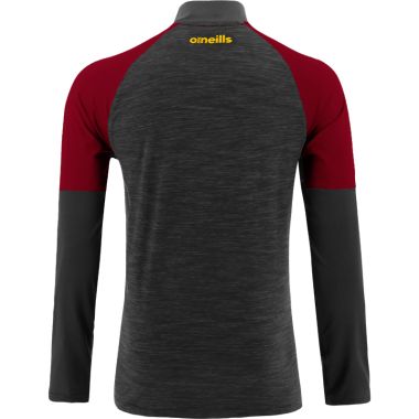 Men&#039;s Oslo Brushed Half Zip Top Black / Maroon / Amber