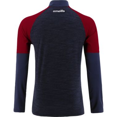 Men&#039;s Oslo Brushed Half Zip Top Marine / Maroon / White