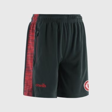 O'Neills Tyrone GAA Kids' Paxton Shorts Dark Grey / Red
