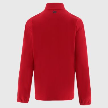 O'Neills Down GAA Kids' Paxton Brushed Half Zip Top Red / Dark Grey
