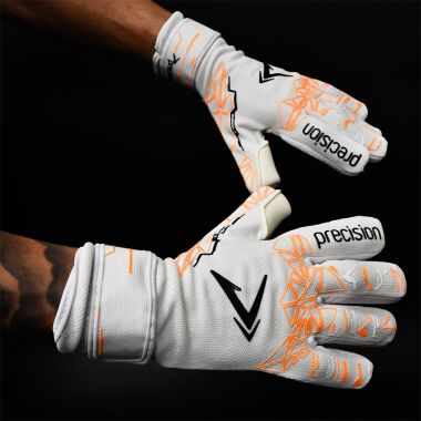 Precision Fusion X Pro Lite Giga Goalkeeper Gloves White / Fluo Orange