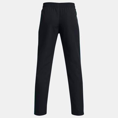Under Armour Kids&#039; UA Sportstyle Woven Pants Black / Hydro Teal / High Vis Yellow