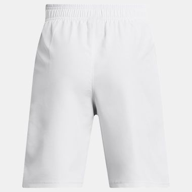 Under Armour Kids&#039; UA Woven Wordmark Shorts Halo Grey / Red Solstice