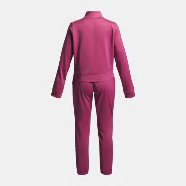 Under Armour Kids&#039; UA Icon Knit Crop Tracksuit Fuchsia Dusk / White