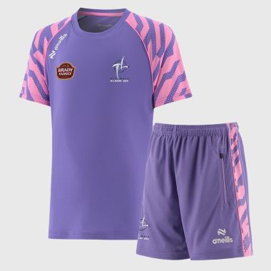 O'Neills Kildare GAA Kids' Electro T-Shirt & Shorts Set Purple