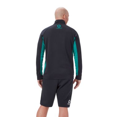 Canterbury Men&#039;s Ireland Rugby IRFU 2025/26 Quarter Zip Training Top Black / Cadmium Green
