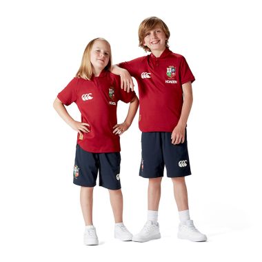 Canterbury Kids&#039; British &amp; Irish Lions 24/25 Polo Shirt Red Dahlia